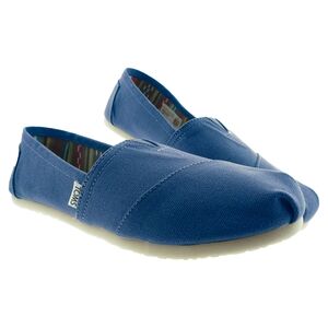 TOMS Classic Blue Canvas Slip-Ons, brand new in the box